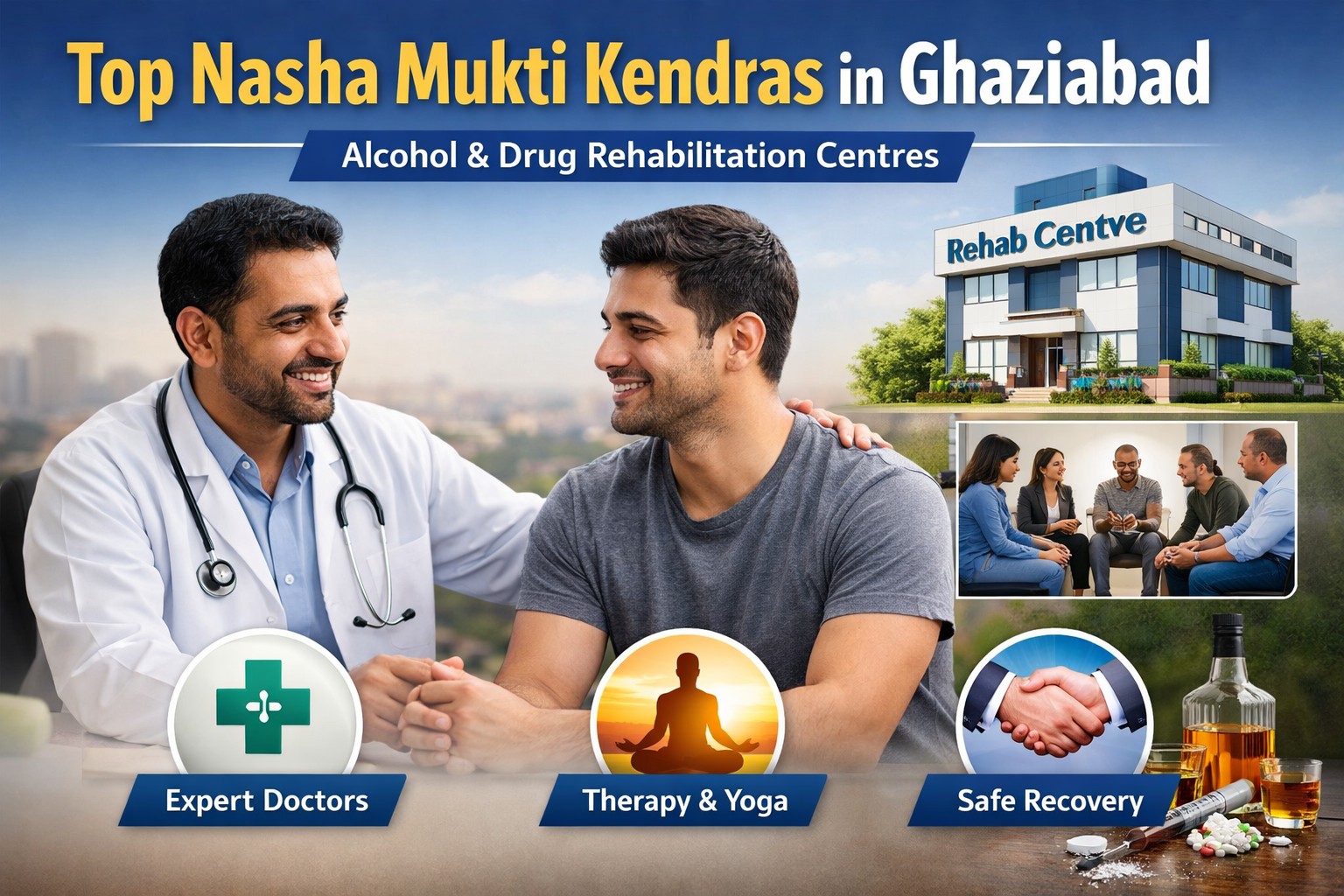 Top Nasha Mukti Kendras in Ghaziabad | Alcohol & Drug Rehab Centre