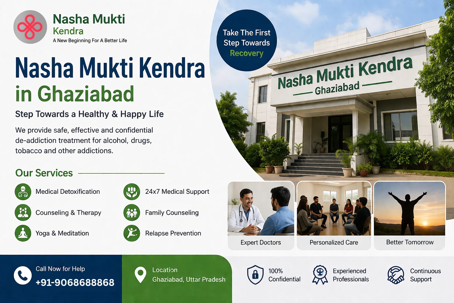 Nasha Mukti Kendra in Ghaziabad | Complete Addiction Recovery Guide